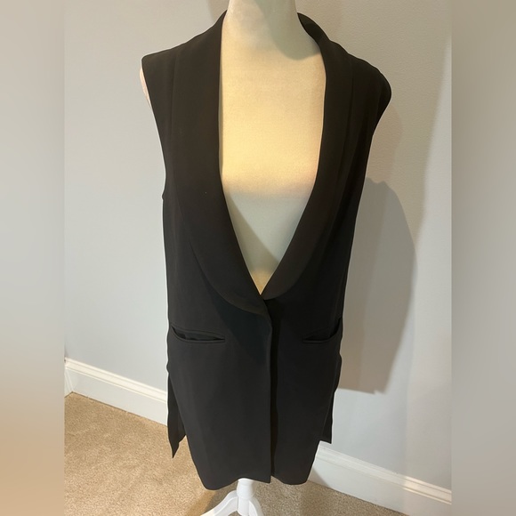 Club Monaco Sonti Tailored Blazer Vest Black - Size XS-Retail $329 - Picture 9 of 10